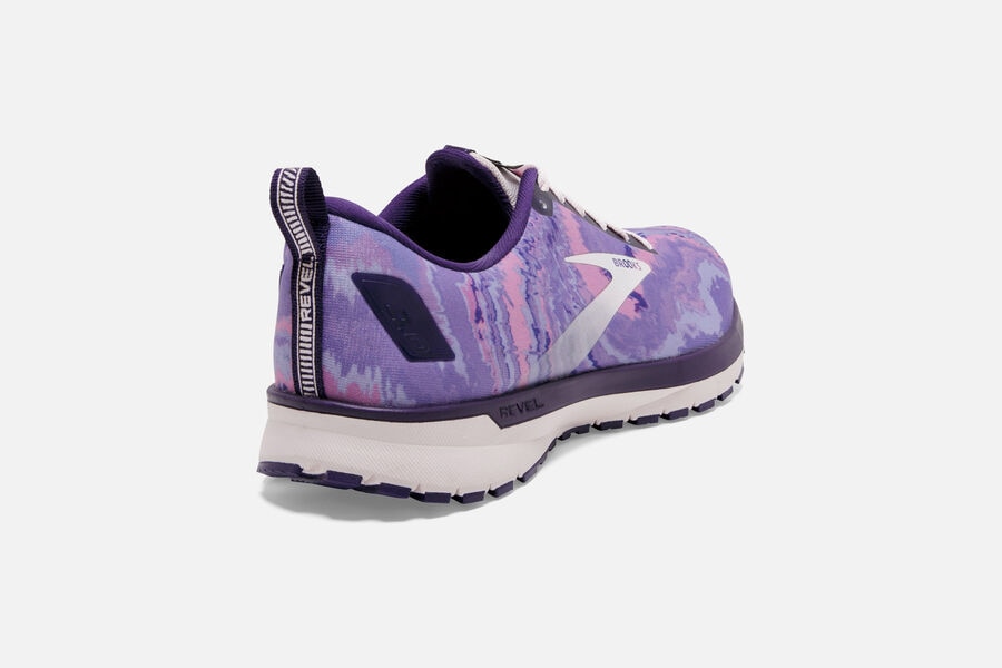 Brooks Running Shoes Womens Purple/Silver/Pink - Revel 4 Road - 4605-QHJOF